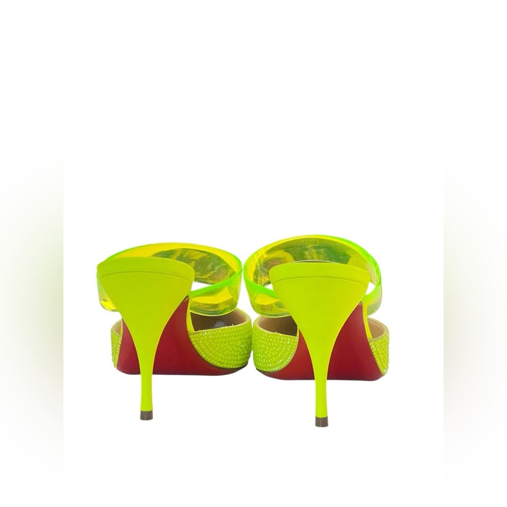CHRISTIAN LOUBOUTIN, Leather PVC Strass Choc 80 Pumps - Picture 6 of 13